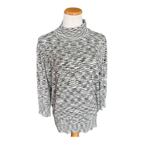 Womens Apt 9 Heathered 3/4 Sleeve Mock Neck Lightweight Sweater - Sz XL - Picture 1 of 1